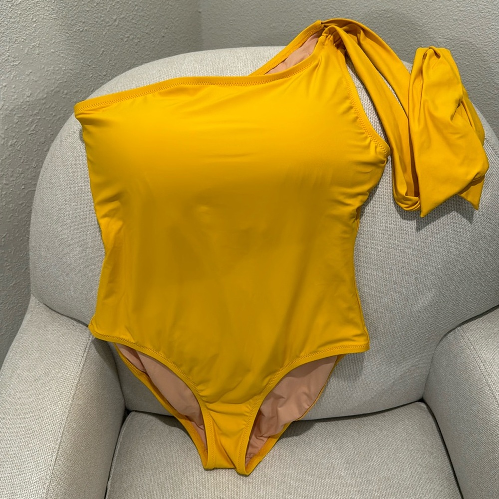 Yellow one shoulder swimsuit 💛 by J Crew